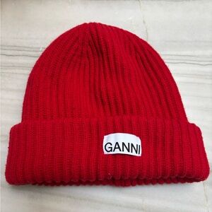 Ganni wool beanie hat